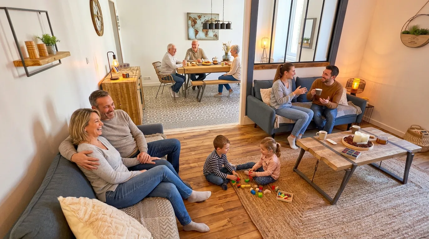 Espace de vie du gîte