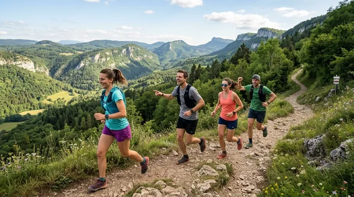 Activités outdoor entre amis dans le Bugey
